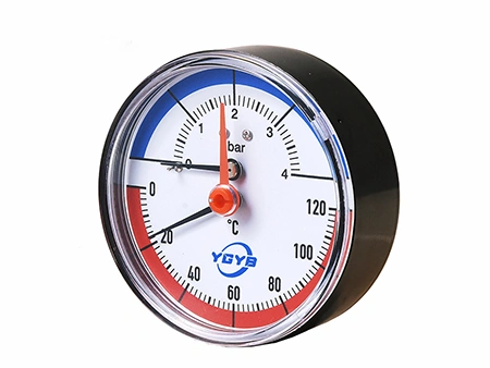 Snap-in Bezel Panel-Mount Thermo-Manometer (Axial)